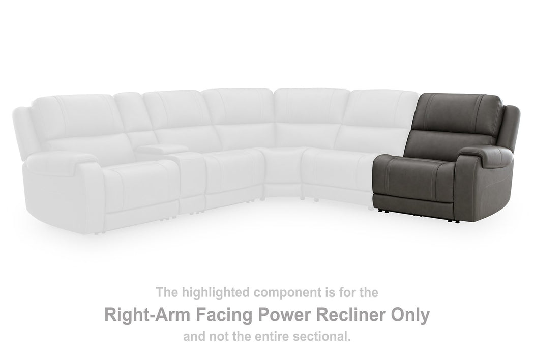 5Z - Pittson Power Reclining Sectional Loveseat - De Avenue Furniture