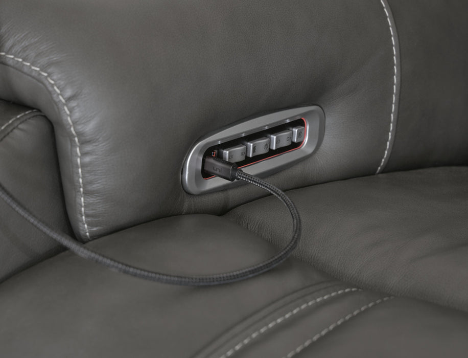 5Z - Pittson Power Reclining Sectional Loveseat - De Avenue Furniture
