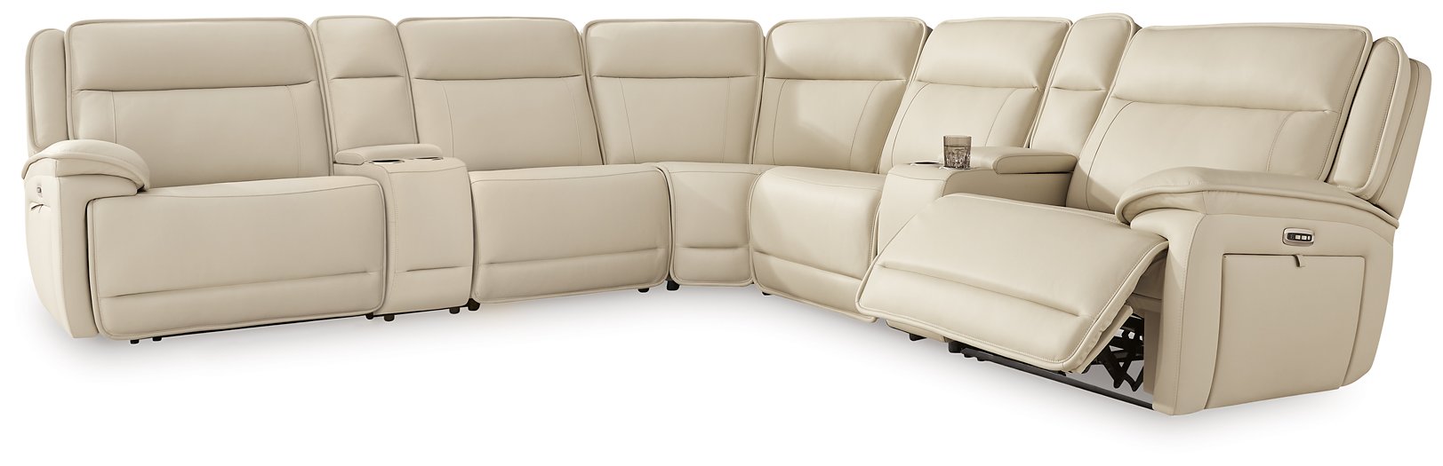 Double Deal Reclining Sectional with 2 Consoles - De Avenue Furniture