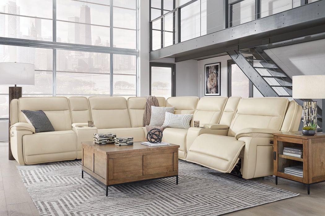 Double Deal Reclining Sectional with 2 Consoles - De Avenue Furniture