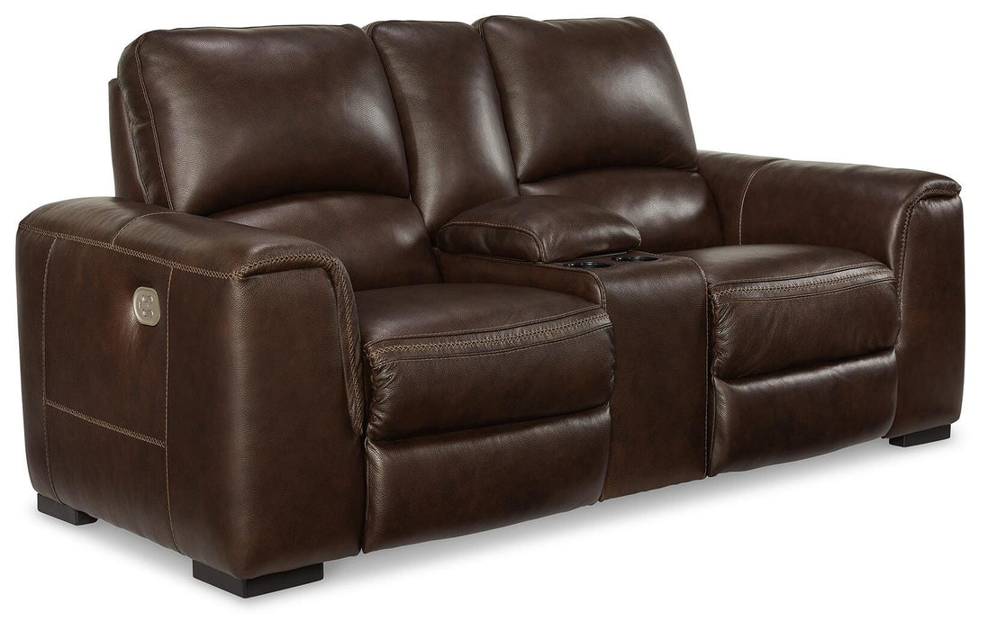 Alessandro Power Reclining Loveseat with Console - De Avenue Furniture