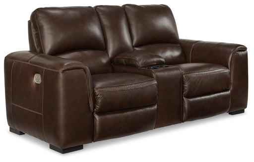 Alessandro Power Reclining Loveseat with Console - De Avenue Furniture