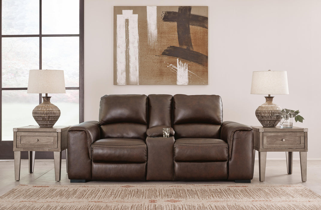Alessandro Power Reclining Loveseat with Console - De Avenue Furniture