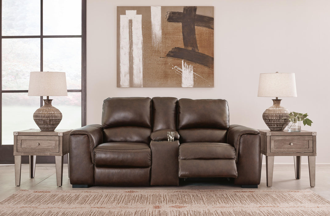 Alessandro Power Reclining Loveseat with Console - De Avenue Furniture