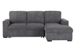 U2660 Grey L Sectional Pullout - De Avenue Furniture