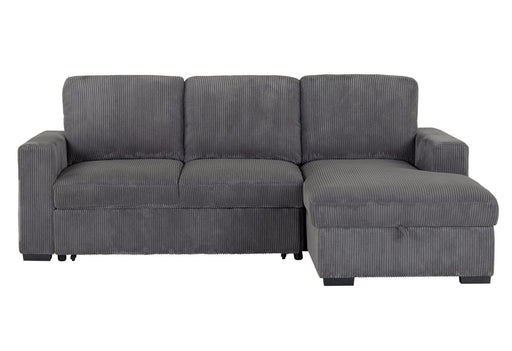 U2660 Grey L Sectional Pullout - De Avenue Furniture
