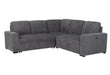 U2660 Grey Sectional Sofa-Without Chaise - De Avenue Furniture