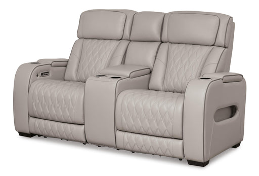 Boyington Power Reclining Loveseat with Console - De Avenue Furniture