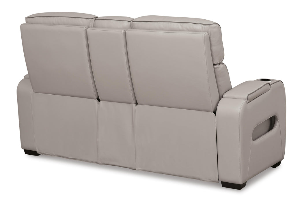 Boyington Power Reclining Loveseat with Console - De Avenue Furniture
