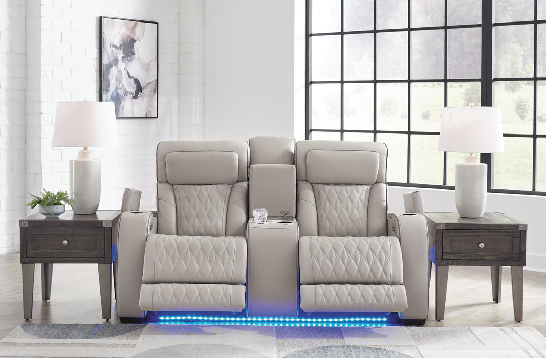 Boyington Power Reclining Loveseat with Console - De Avenue Furniture
