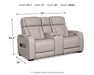 Boyington Power Reclining Loveseat with Console - De Avenue Furniture
