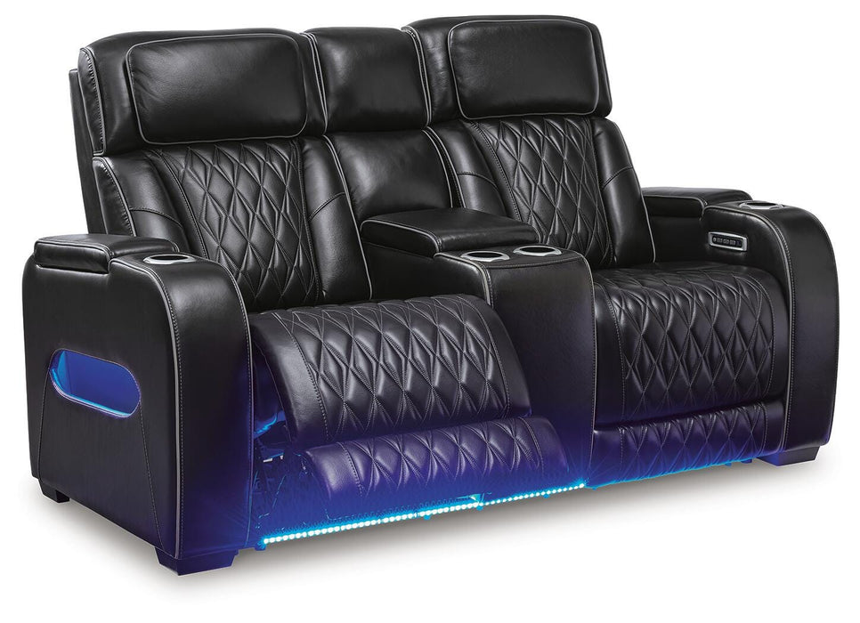 Boyington Power Reclining Loveseat with Console - De Avenue Furniture