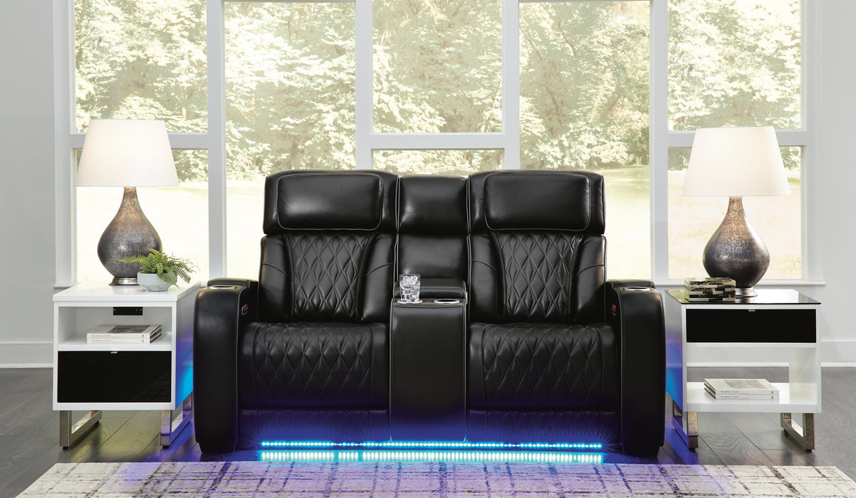Boyington Power Reclining Loveseat with Console - De Avenue Furniture