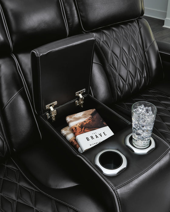 Boyington Power Reclining Loveseat with Console - De Avenue Furniture