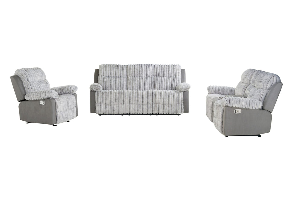 U6028 Reclining Sofa-Console Reclining Loveseat with Glider Recliner - De Avenue Furniture