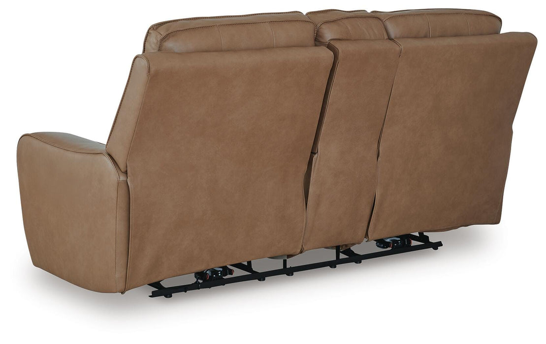 DeepWakes Power Reclining Loveseat with Console - De Avenue Furniture