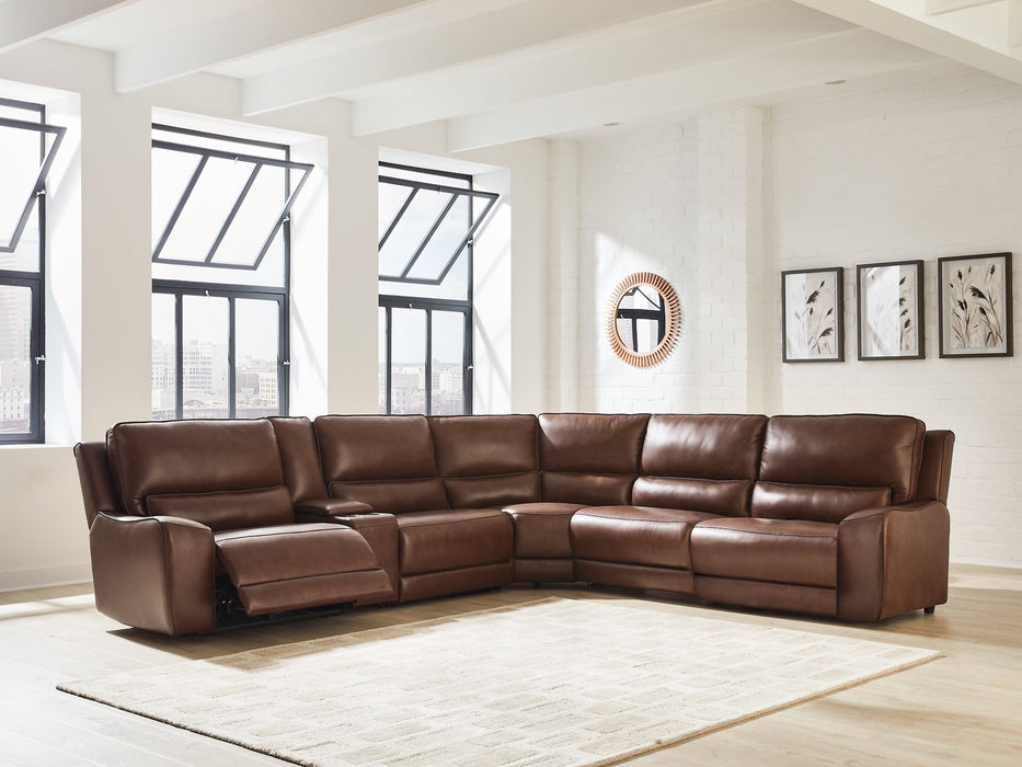 DeepWakes Reclining Sectional with Storage Console - De Avenue Furniture