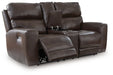 Crossplex Power Reclining Loveseat with Console - De Avenue Furniture