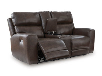 Crossplex Power Reclining Loveseat with Console - De Avenue Furniture