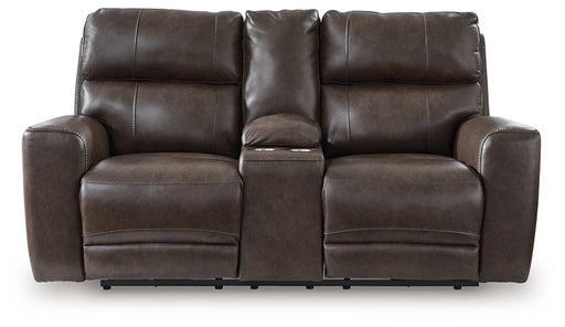 Crossplex Power Reclining Loveseat with Console - De Avenue Furniture