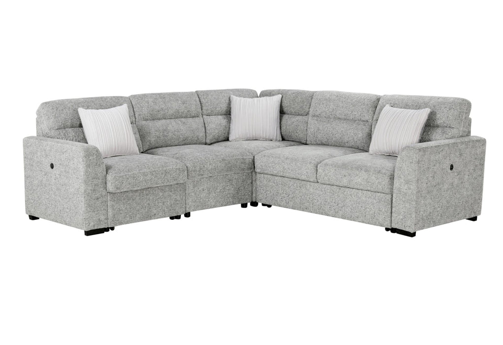 U9401 Nickel Sectional With 3 Pillows - De Avenue Furniture
