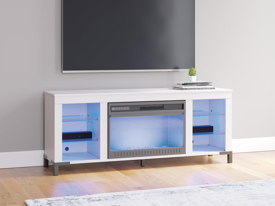 Brollevi 60" TV Stand with Electric Fireplace - De Avenue Furniture