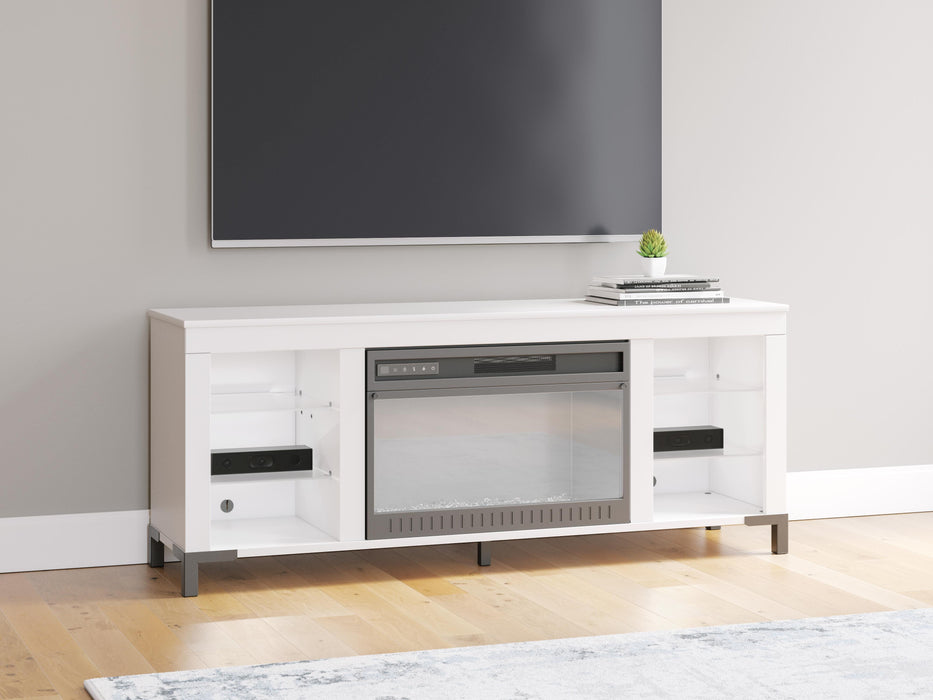 Brollevi 60" TV Stand with Electric Fireplace - De Avenue Furniture