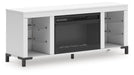 Brollevi 60" TV Stand with Electric Fireplace - De Avenue Furniture