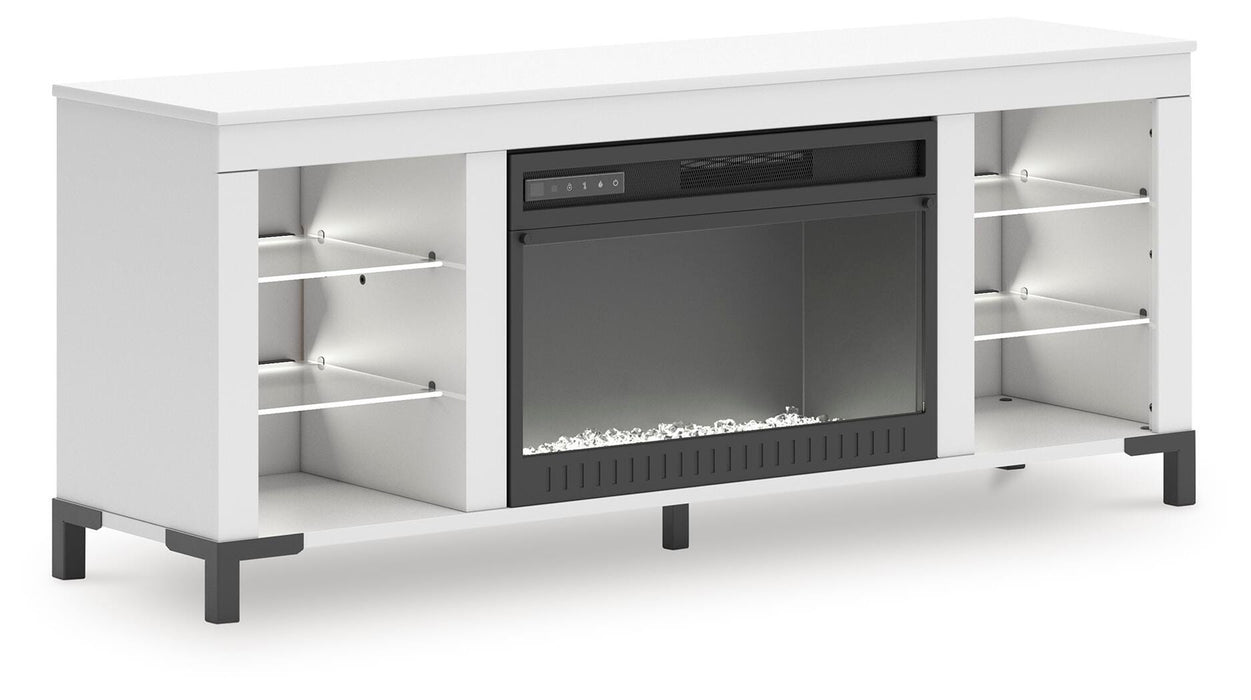 Brollevi 60" TV Stand with Electric Fireplace - De Avenue Furniture