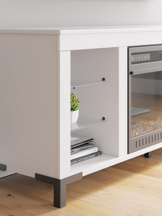 Brollevi 60" TV Stand with Electric Fireplace - De Avenue Furniture
