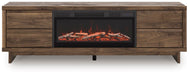 Zadilyn 72" TV Stand with Electric Fireplace - De Avenue Furniture