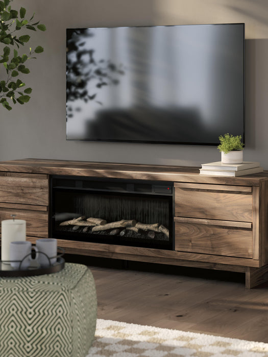 Zadilyn 72" TV Stand with Electric Fireplace - De Avenue Furniture