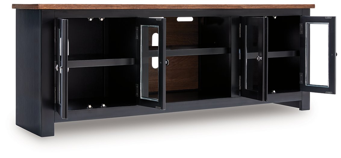 Wildenauer 76" TV Stand with Electric Fireplace - De Avenue Furniture