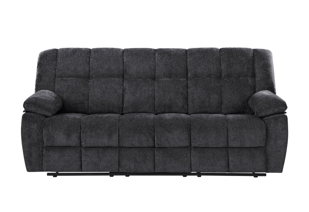 U6000 BLACK RECLINING SOFA - De Avenue Furniture