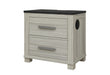 ASHLEY BROWN NIGHTSTAND W/USB & SPEAKER - De Avenue Furniture