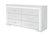 NAOMI SILVER MARBLE DRESSER WITH LED - De Avenue Furniture