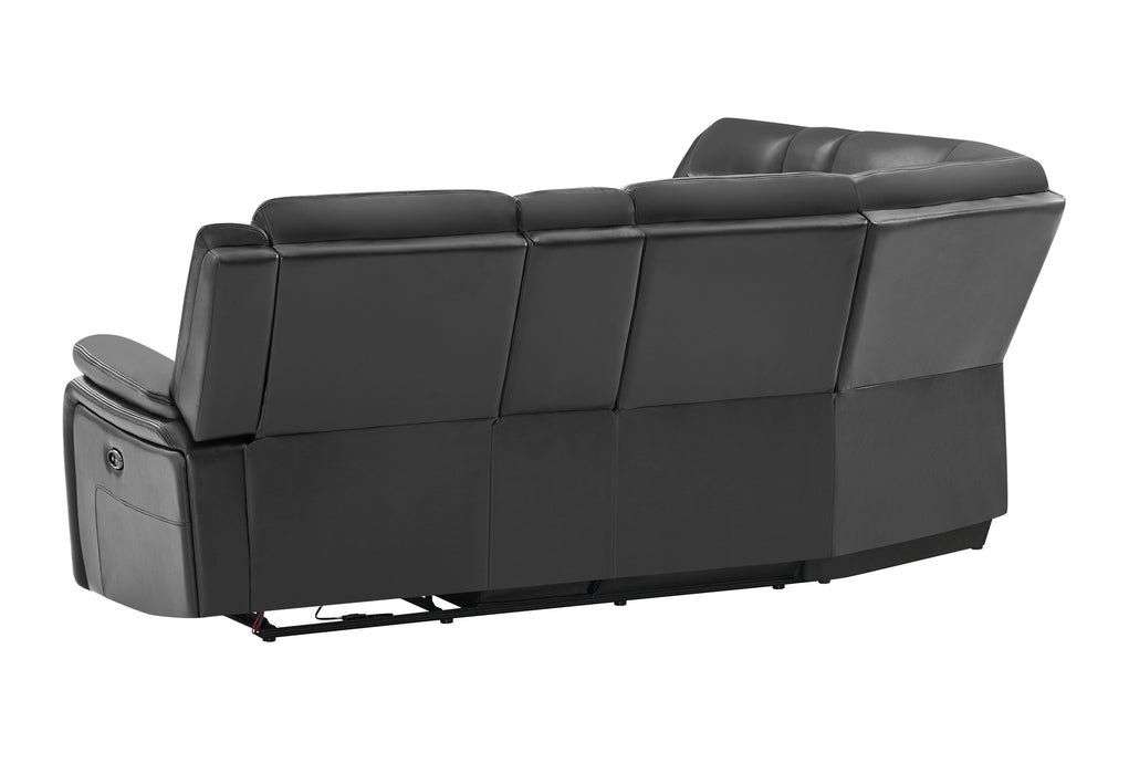 UM02 BLACK SECTIONAL - De Avenue Furniture