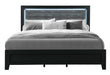 REID BLACK KING BED GROUP WITH LED - De Avenue Furniture