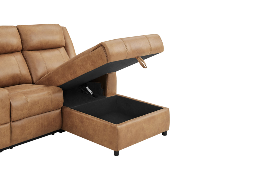 U6980 BROWN SECTIONAL - De Avenue Furniture
