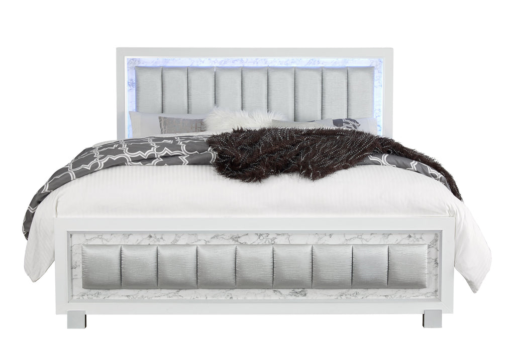 SANTORINI WHITE FULL BED - De Avenue Furniture