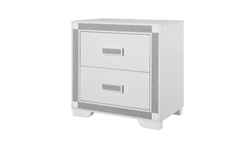 SOLEIL WHITE NIGHTSTAND - De Avenue Furniture