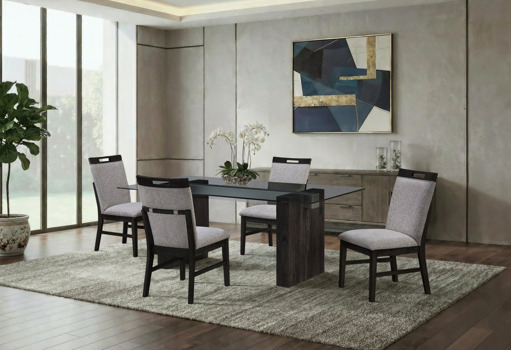D4238 DINING TABLE AND 8 D4239 DINING CHAIRS - De Avenue Furniture