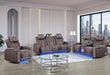 U8000 BROWN PWR REC SOFA/PWR CON REC LOVESEAT/PWR RECLINER W/PHR - De Avenue Furniture