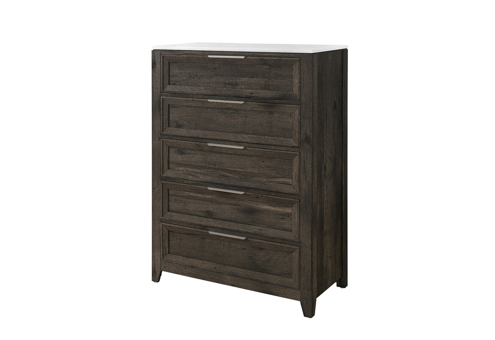 MARIAH DARK BROWN CHEST - De Avenue Furniture