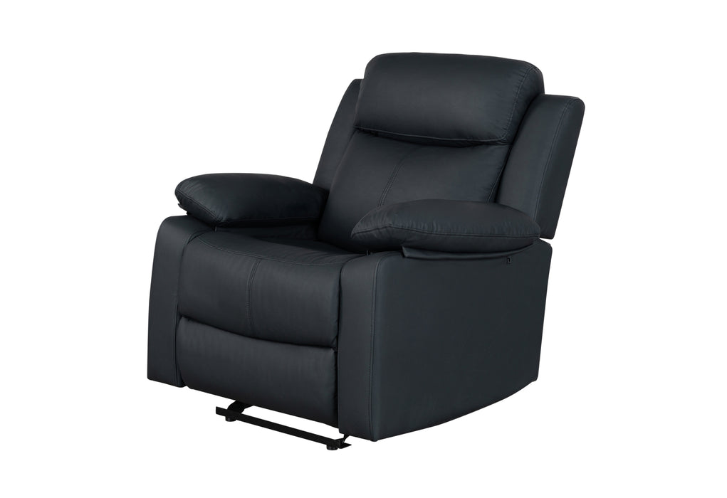 U6026 BLACK PU 72A GLIDER RECLINER WITH LED - De Avenue Furniture