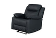 U6026 BLACK PU 72A GLIDER RECLINER WITH LED - De Avenue Furniture