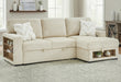 U0222 IVORY PULL OUT SOFA BED WITH SPEAKER AND 2 PILLOWS - De Avenue Furniture