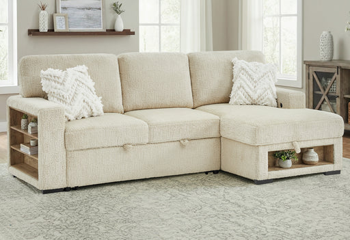 U0222 IVORY PULL OUT SOFA BED WITH SPEAKER AND 2 PILLOWS - De Avenue Furniture