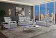 U6611 GREY 15 PWR REC SOFA/PWR CONSOLE REC LOVESEAT/POWER RECLINER - De Avenue Furniture