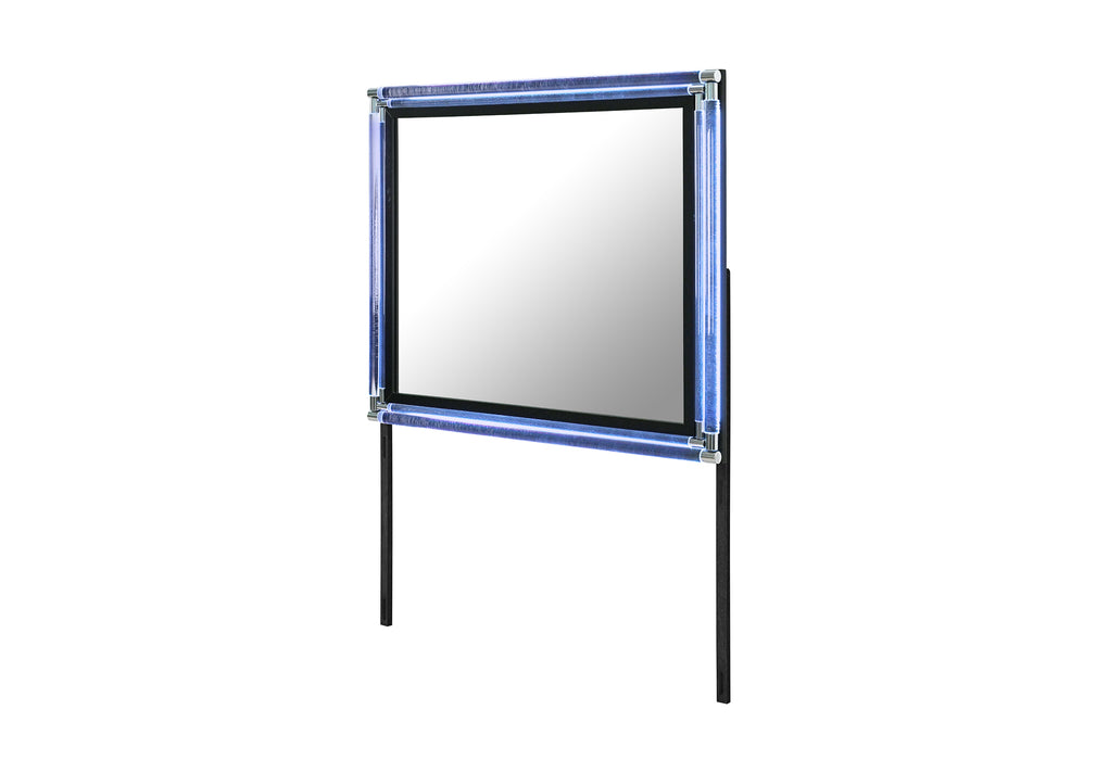 LANDO BLACK MIRROR WITH LED - De Avenue Furniture